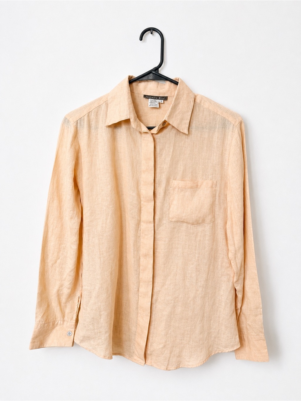 Isabell Bird 100% Linen long sleeved shirt. Size small